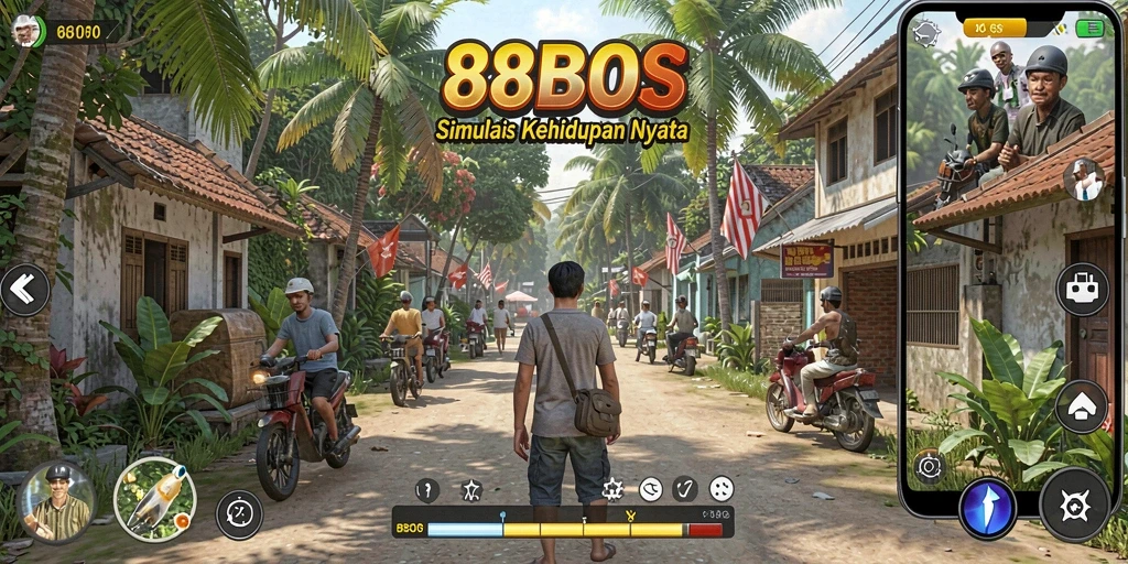 Tangkapan layar utama 88BOS menunjukkan pengalaman simulasi kehidupan yang mengasyikkan.