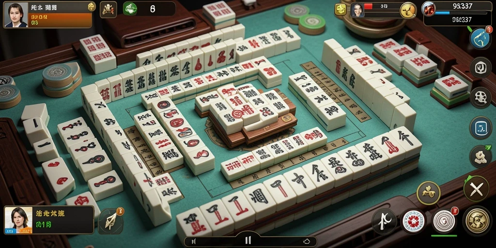 Screenshot utama 93337 menampilkan gameplay Mahjong yang menarik dan menantang.