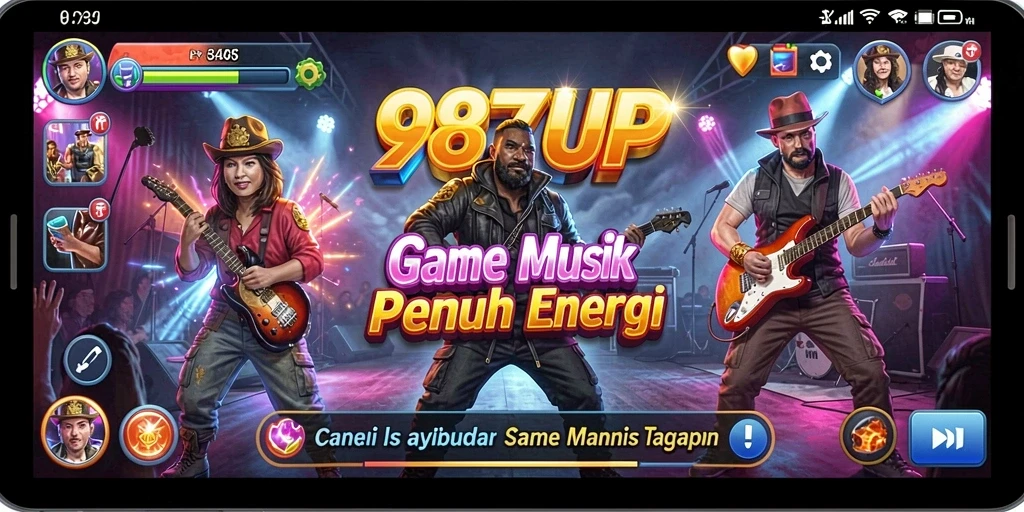 Gameplay seru dari 987UP yang penuh dengan musik.