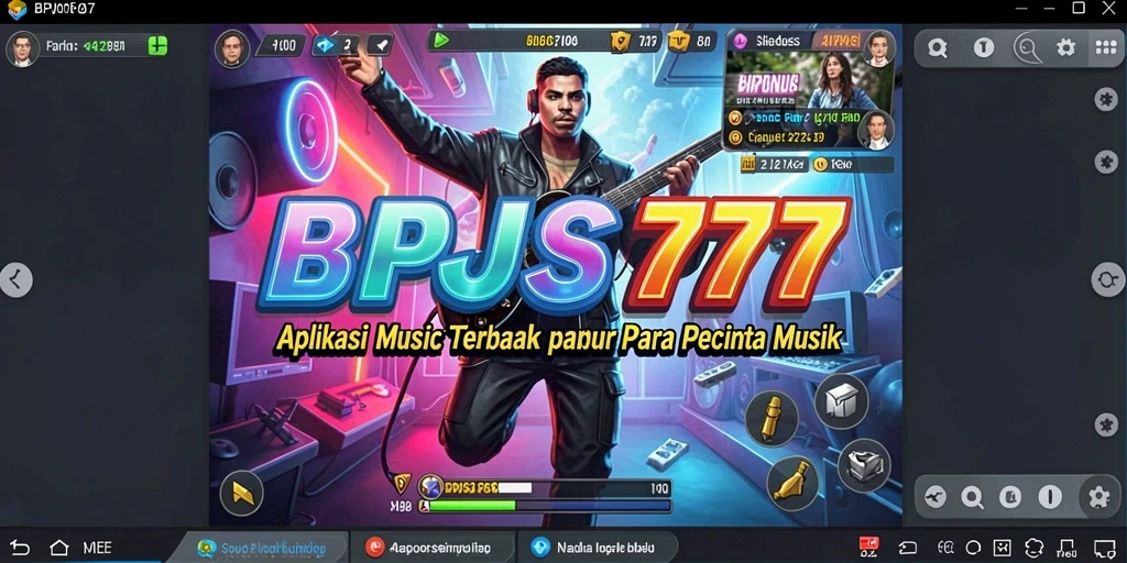 Screenshot dari gameplay BPJS777 menunjukkan pengalaman musik yang interaktif.