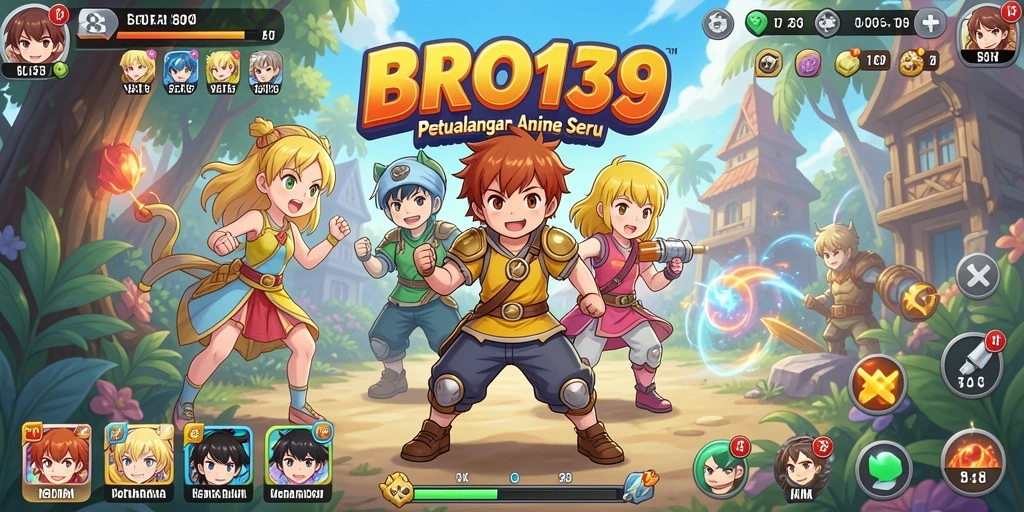 Tampilan seru dari gameplay BRO138 di dunia anime.