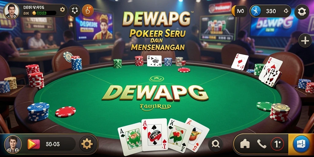 Screenshot gameplay DEWAPG yang seru di Poker.