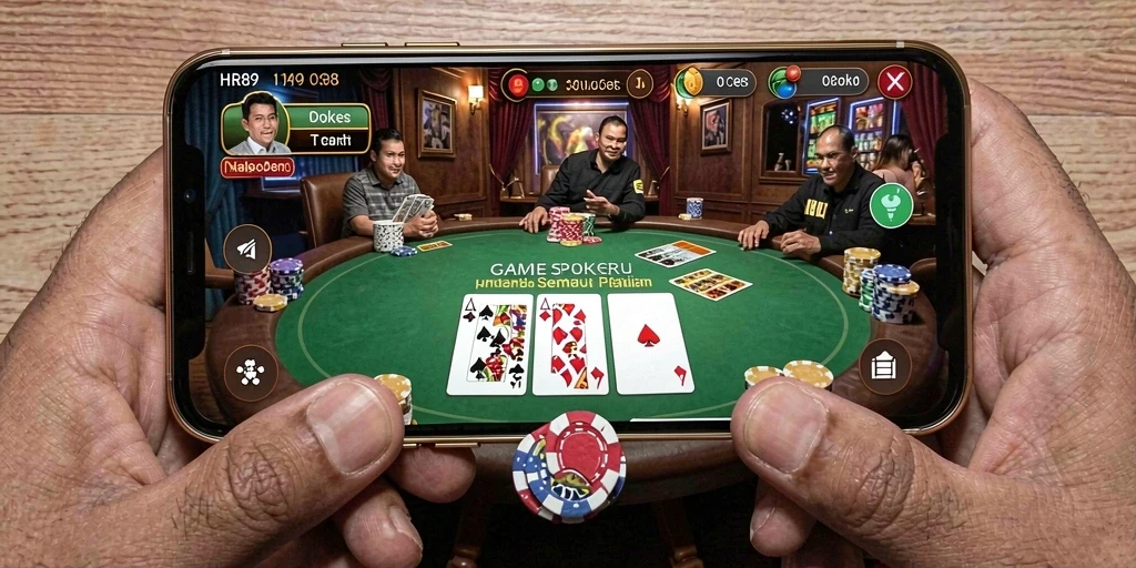 Tangkapan layar HR89 menampilkan aksi seru permainan Poker tanpa henti.