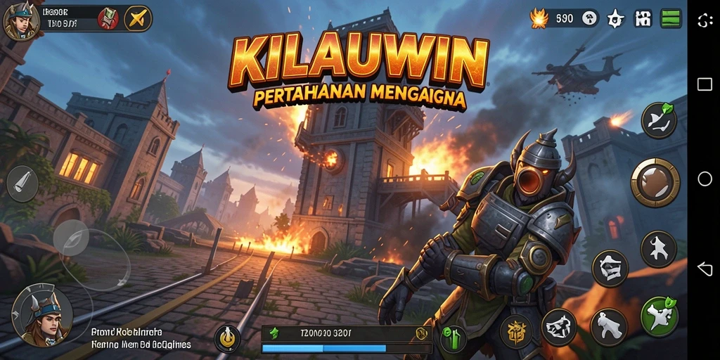 Tampilan gameplay menara pertahanan yang seru dan menegangkan di KILAUWIN.
