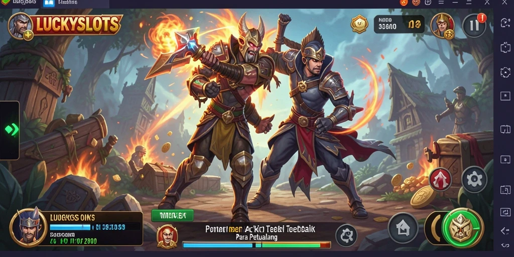 Tampilan gameplay LUCKYSLOTS dengan aksi seru dan mendebarkan.