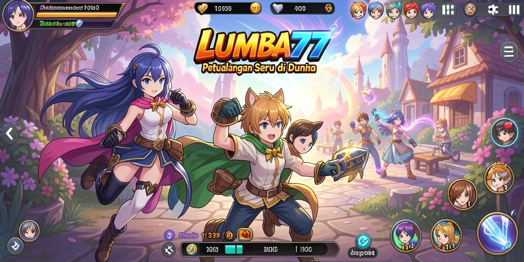 Tampilan menarik dari gameplay seru LUMBA77.