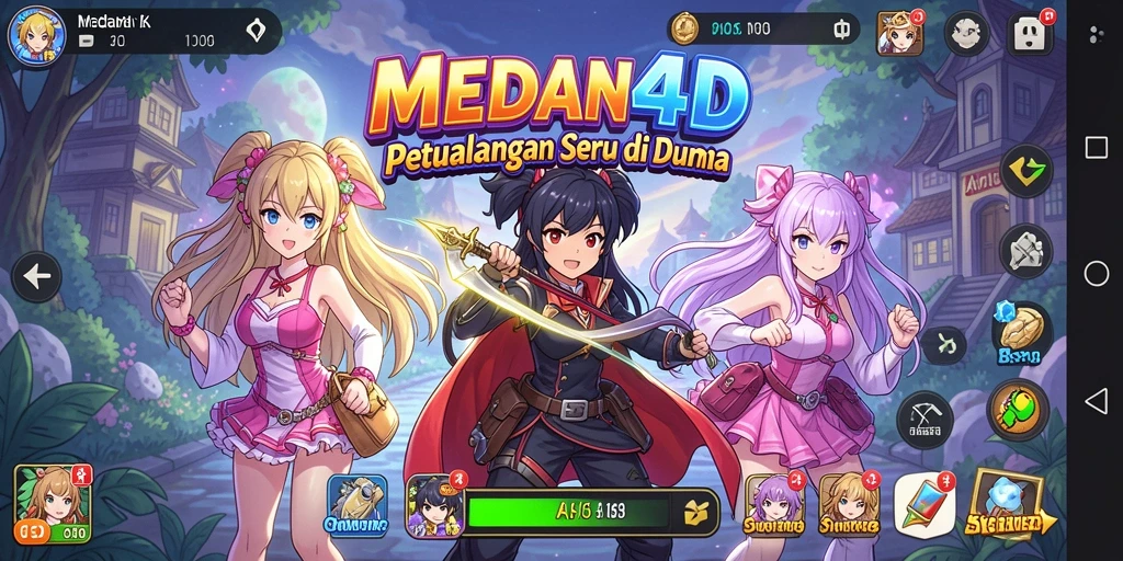 Tampilan gameplay seru di MEDAN4D dengan grafis anime yang menakjubkan.