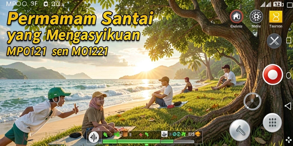 Tampilan gameplay MPO1221 yang ceria dan penuh warna.