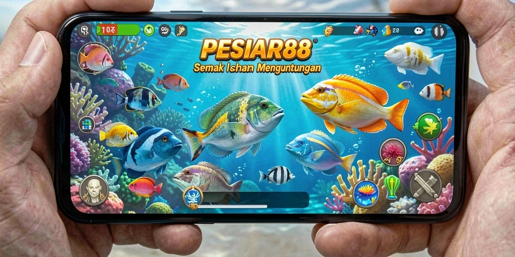 Gameplay seru menangkap ikan di PESIAR88.