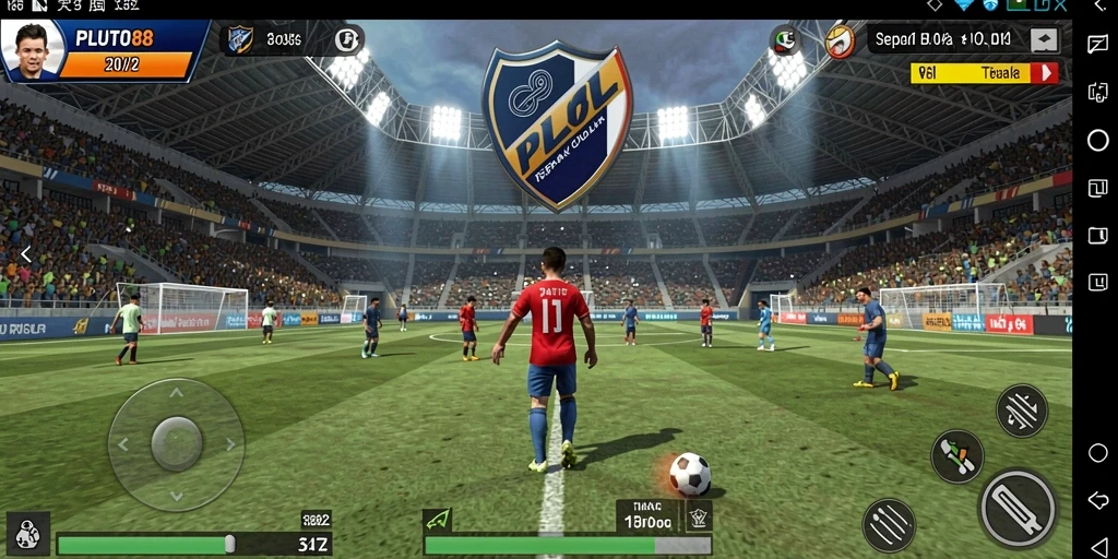 Tampilan menakjubkan dari pertandingan sepak bola di PLUTO88.