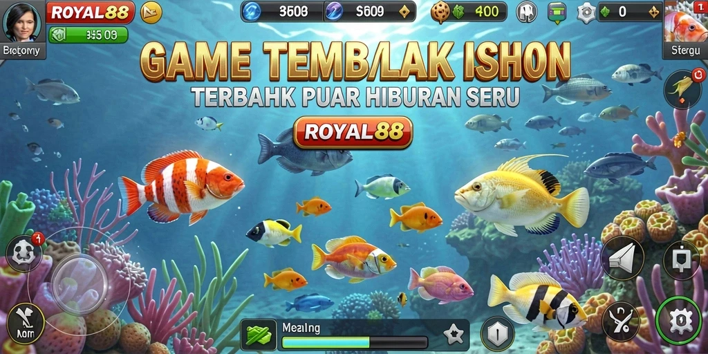 Screenshot gameplay ROYAL88 menampilkan aksi menembak ikan yang seru.