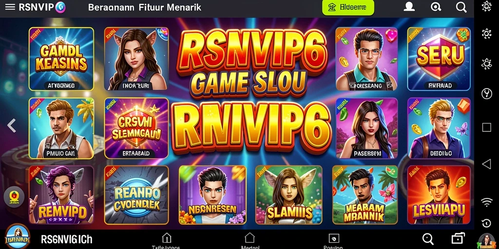 Screenshot gameplay RSNVIP6 menampilkan putaran slot yang seru dan beragam fitur bonus.