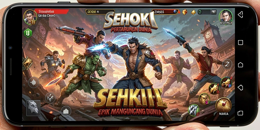 Tampilan gameplay seru SEHOKI saat pertarungan berlangsung.
