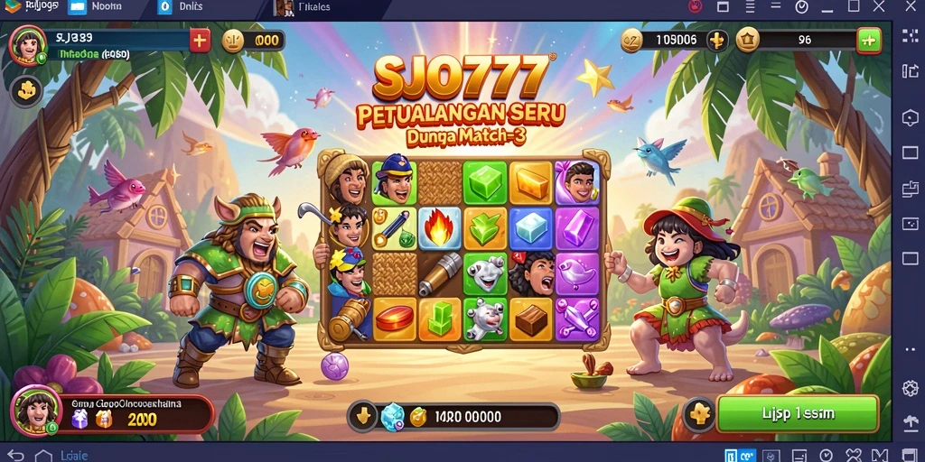 Gameplay seru SJO777 dalam kategori Match-3 yang penuh warna.