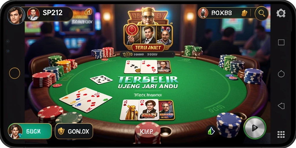Tampilan screenshot SP212 menampilkan aksi seru permainan Poker.