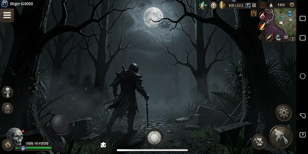 Gameplay V98 menampilkan suasana mencekam dalam suasana horror.