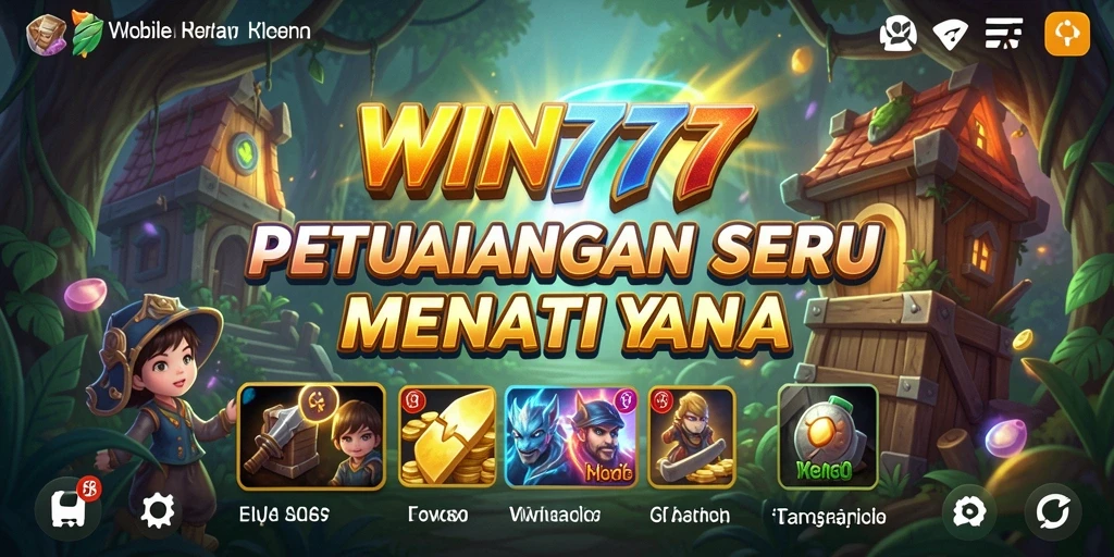 Screenshot gameplay WIN777 menampilkan dunia petualangan yang menakjubkan.