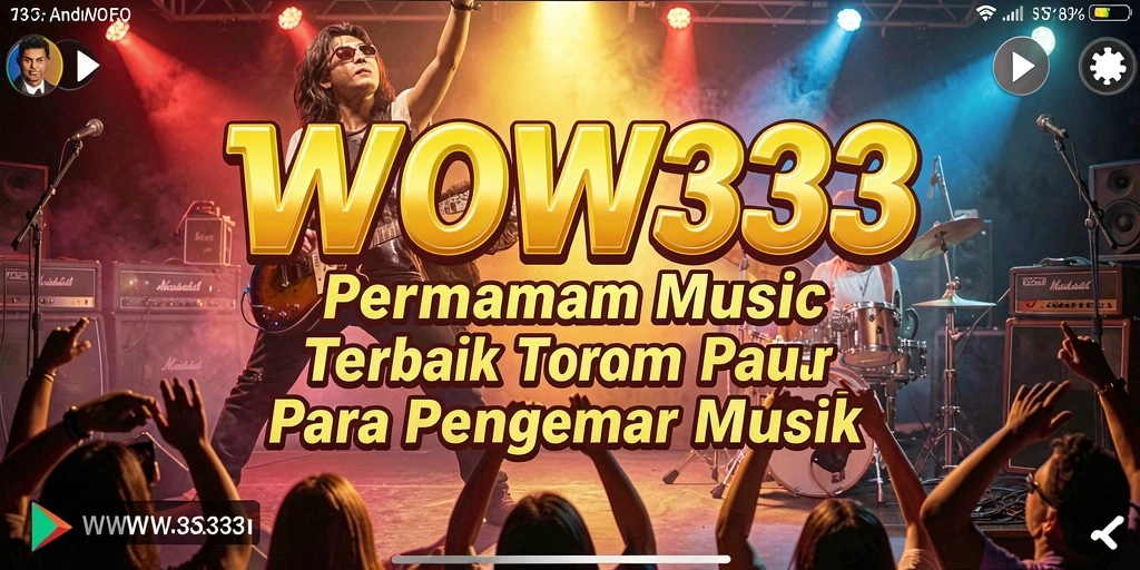 Tampilan gameplay WOW33 yang menampilkan ritme musik yang menyenangkan.