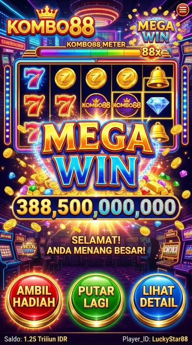 Tampilan utama aplikasi kombo88 yang bersih dan sederhana.